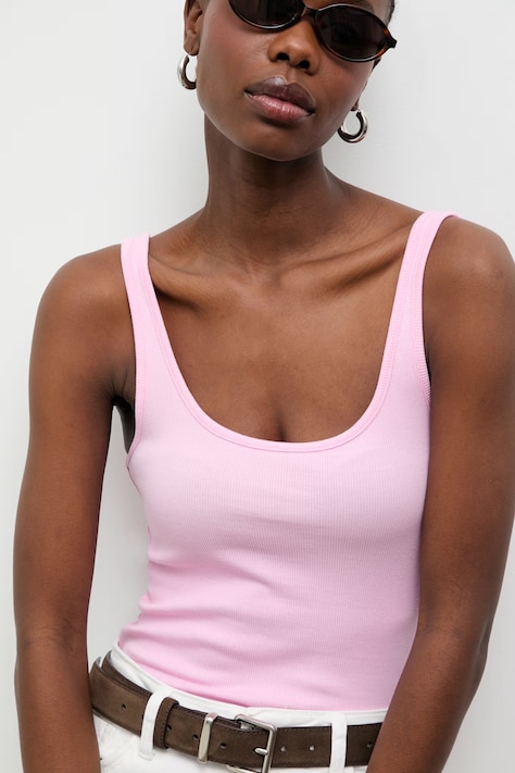 Answear.LAB top damski z bawełną różowy