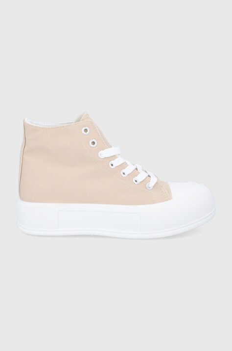 Високи кецове Answear.LAB дамско в бежово