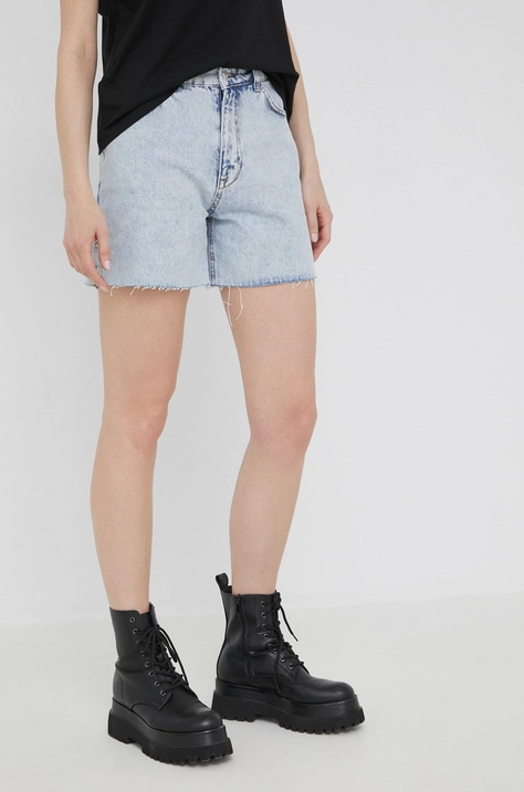 Answear Lab szorty jeansowe damskie gładkie high waist