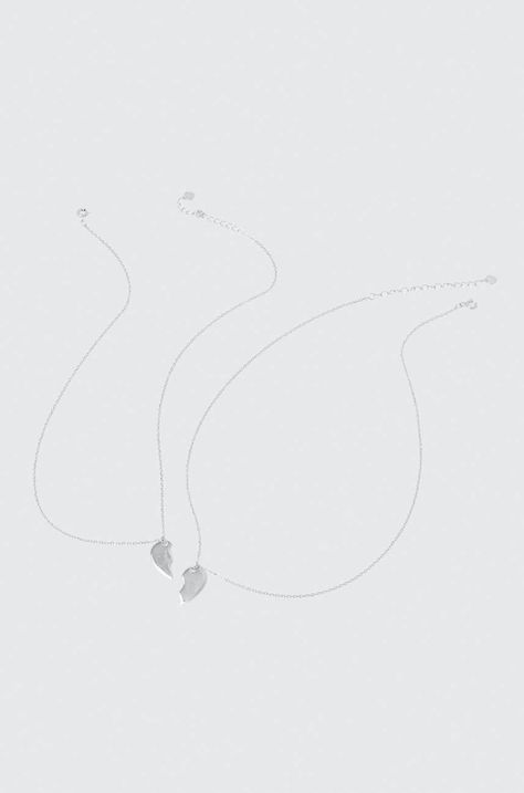 Срібне кольє Answear Lab 2-pack X Лімітована колекція SISTERHOOD