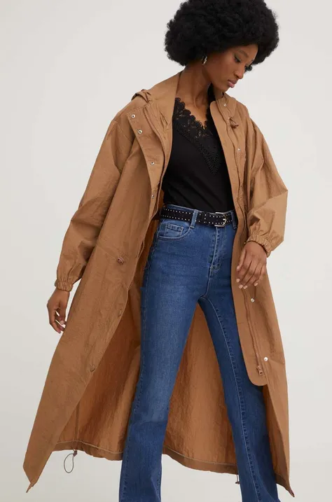 Пальто Answear Lab женское цвет бежевый переходное oversize