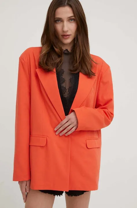 Пиджак Answear Lab цвет оранжевый однобортный однотонный