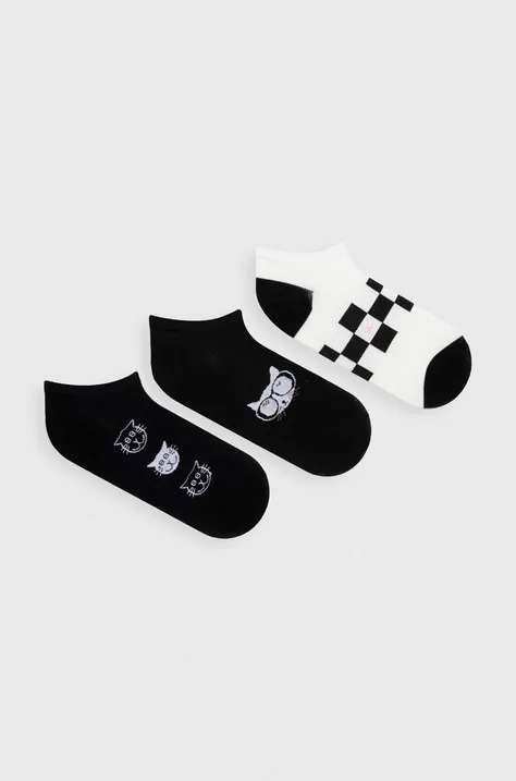 Ponožky Answear Lab 3-pak dámske, čierna farba