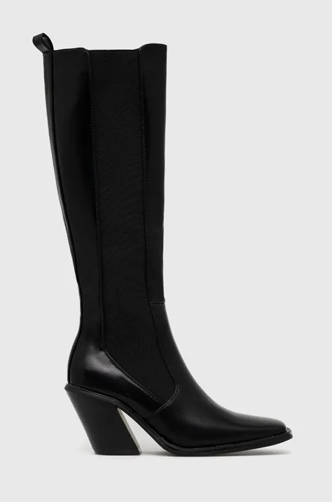 Сапоги Answear Lab женские цвет чёрный каблук кирпичик