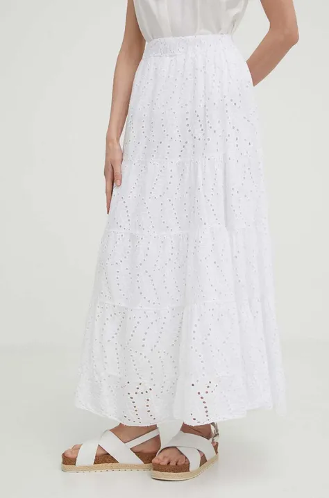 Βαμβακερή φούστα Answear Lab χρώμα: άσπρο
