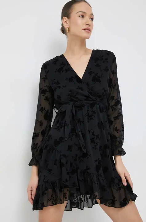 Answear Lab sukienka kolor czarny mini rozkloszowana