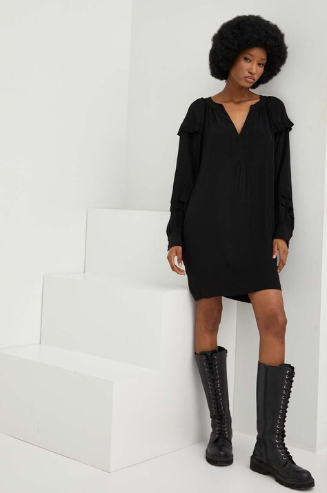 Šaty Answear.LAB černá barva, mini, oversize