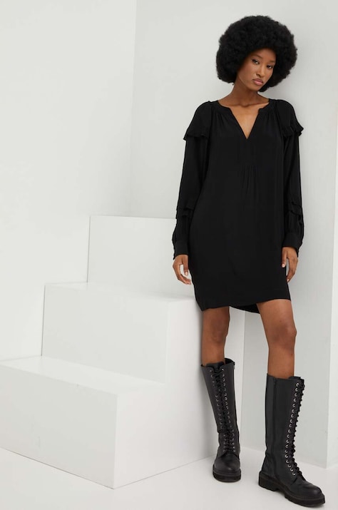 Answear Lab rochie culoarea negru, mini, oversize