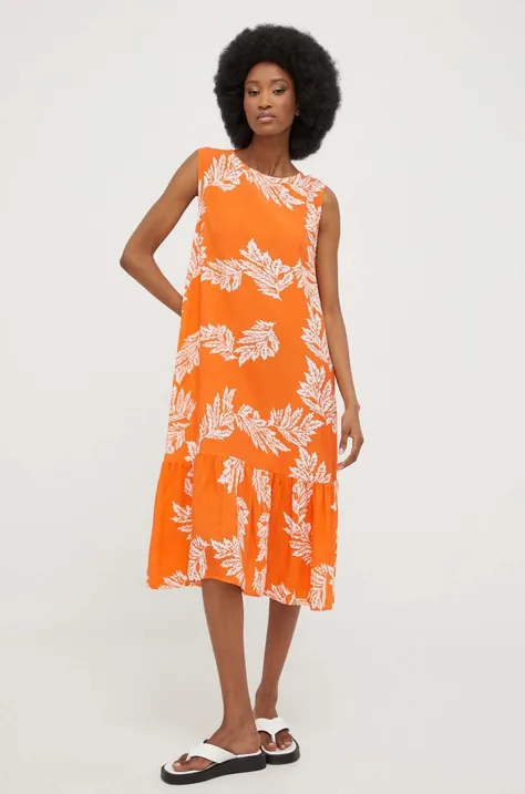 Answear Lab sukienka kolor pomarańczowy mini rozkloszowana