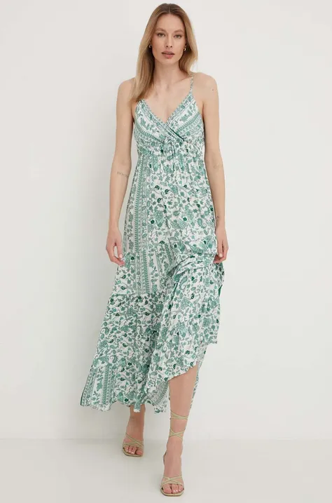 Answear Lab rochie culoarea verde, maxi, evazati