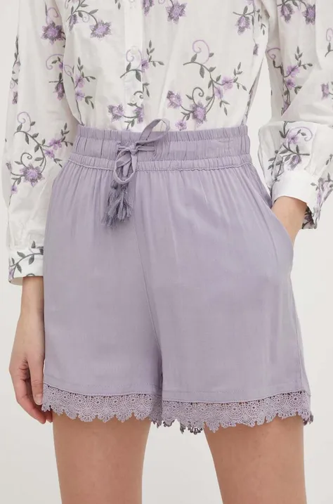 Kratke hlače Answear Lab ženski, vijolična barva