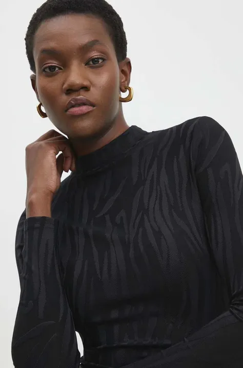 Блузка Answear Lab жіноча колір чорний візерунок