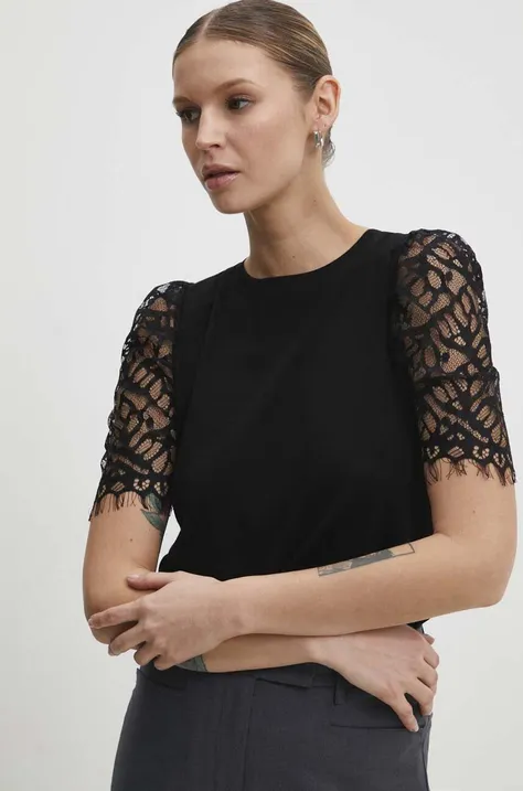 Блузка Answear Lab женская цвет чёрный однотонная