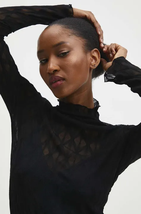 Блузка Answear Lab женская цвет чёрный однотонная