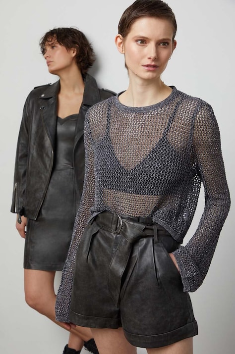 Answear Lab pulover culoarea argintiu