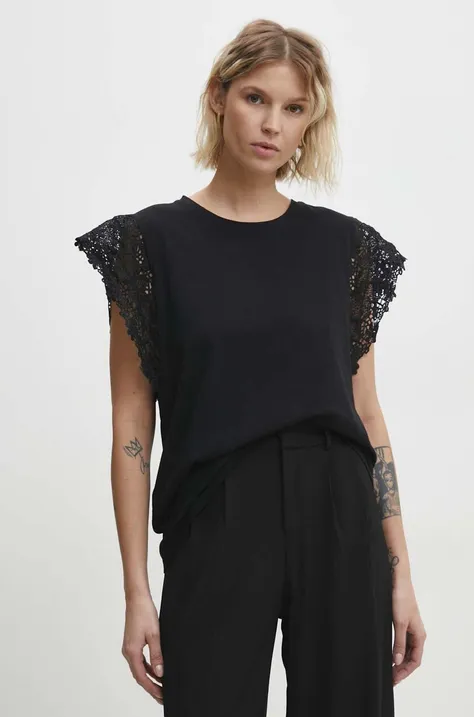 Блузка Answear Lab жіноча колір чорний однотонна