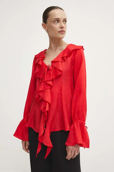 Блузка Answear Lab женская цвет красный однотонная