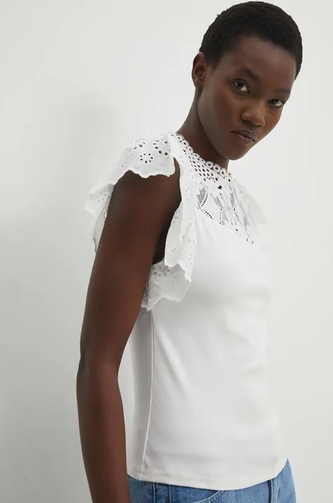 Блузка Answear Lab жіноча колір білий однотонна