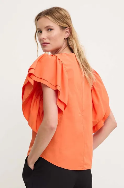 Answear Lab bluzka bawełniana damska kolor pomarańczowy gładka