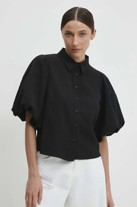 Блуза Answear Lab в черно с изчистен дизайн