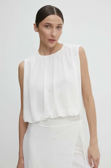 Блузка Answear Lab женская цвет белый однотонная