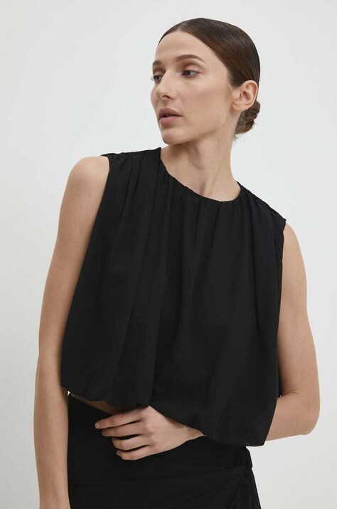 Answear Lab bluza femei, culoarea negru, neted