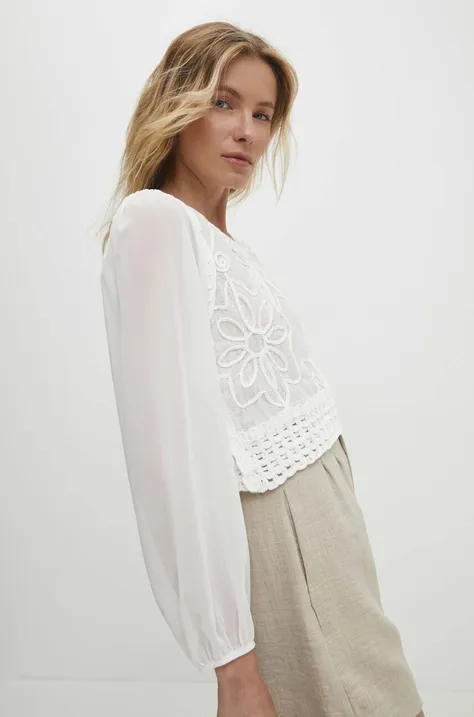 Bluza Answear Lab za žene, boja: bijela, bez uzorka