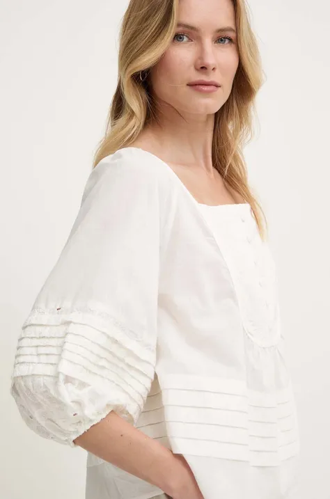Bavlnená blúzka Answear Lab dámska, biela farba, jednofarebná