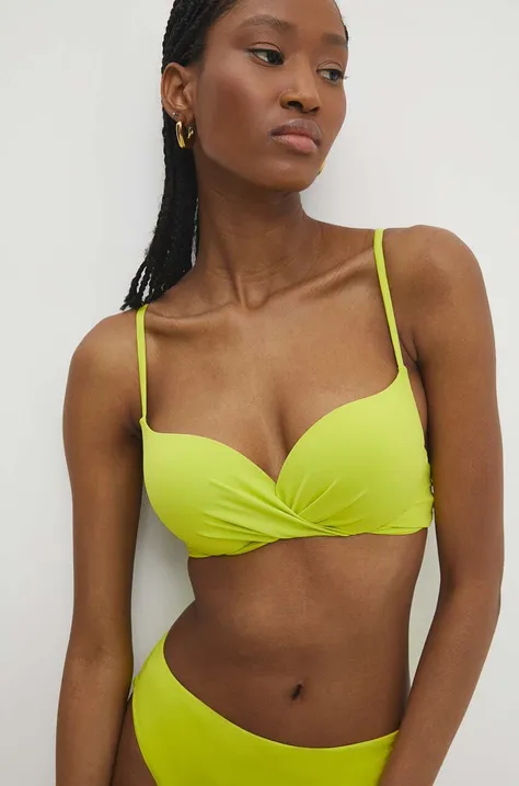 Answear Lab bikini felső zöld, merevített kosaras