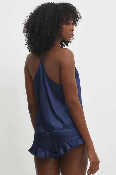 Пижама Answear Lab женская цвет синий из сатина