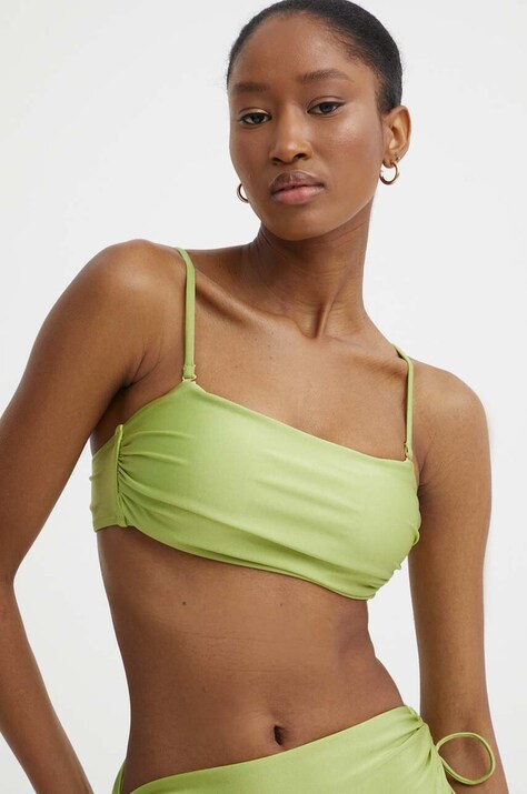 Answear Lab sutien de baie culoarea verde, cupa usor rigidizata