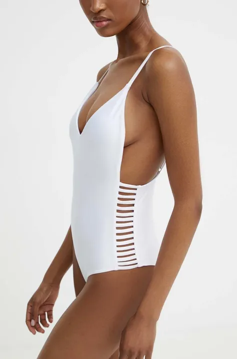 Jednodijelni kupaći kostim Answear Lab boja: bijela, lagano učvršćene košarice