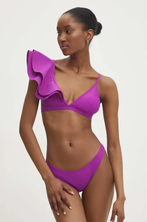 Answear Lab bikini felső lila, enyhén merevített kosaras