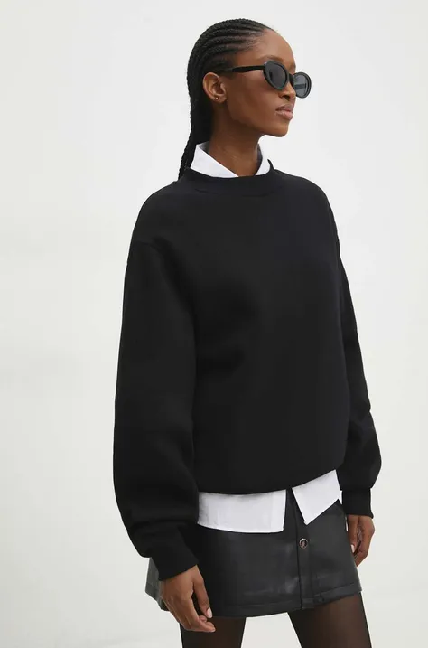 Dukserica Answear Lab za žene, boja: crna, bez uzorka
