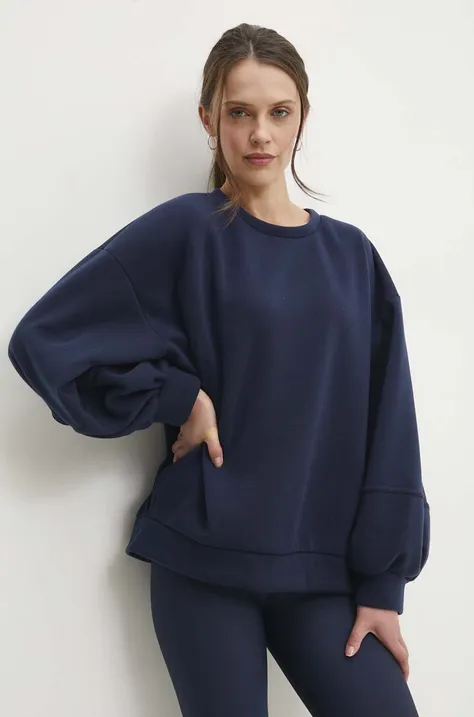 Bombažen pulover Answear Lab ženska, mornarsko modra barva