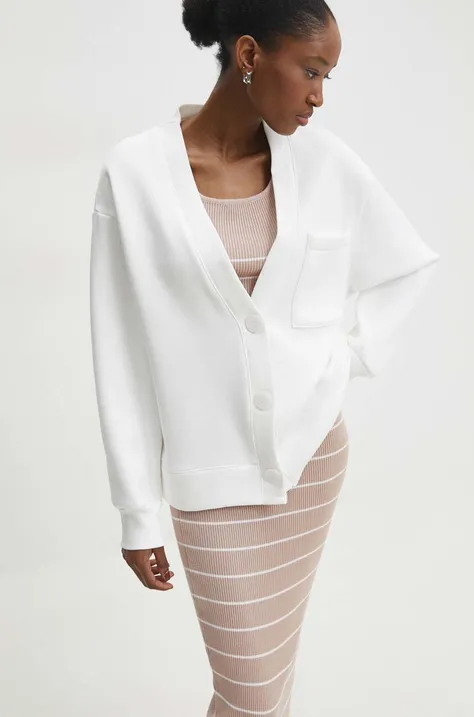 Answear Lab bluza damska kolor biały gładka