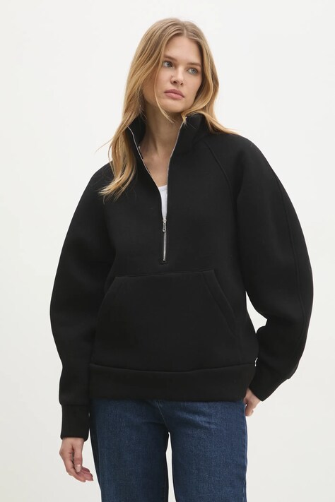 Answear Lab bluza femei, culoarea negru, neted