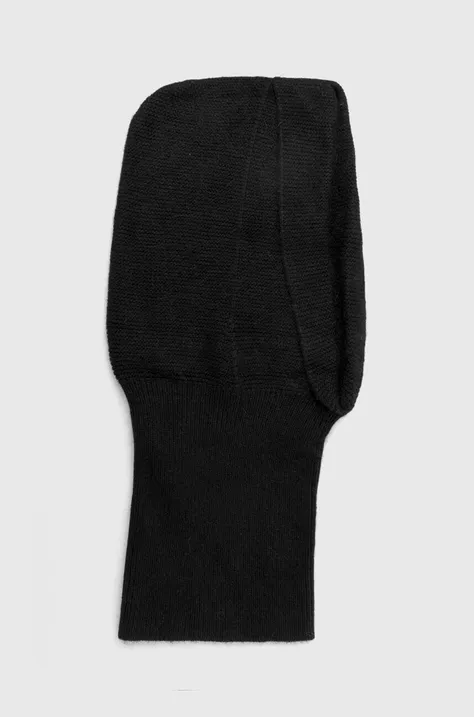 Answear Lab cagula din lana culoarea negru