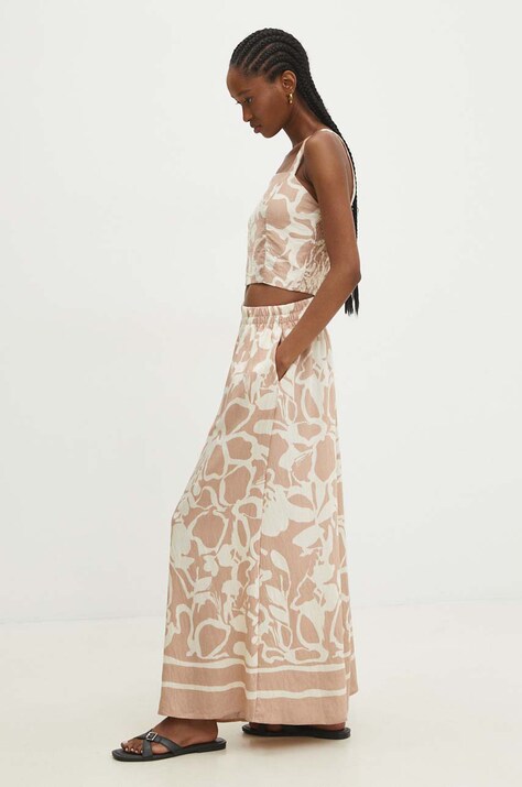Answear.LAB komplet codzienny damski z wiskozą beżowy