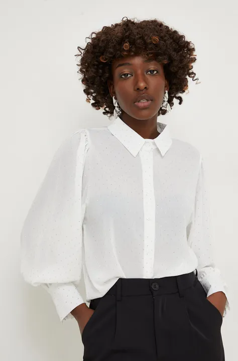 Рубашка Answear Lab женская цвет белый regular классический воротник