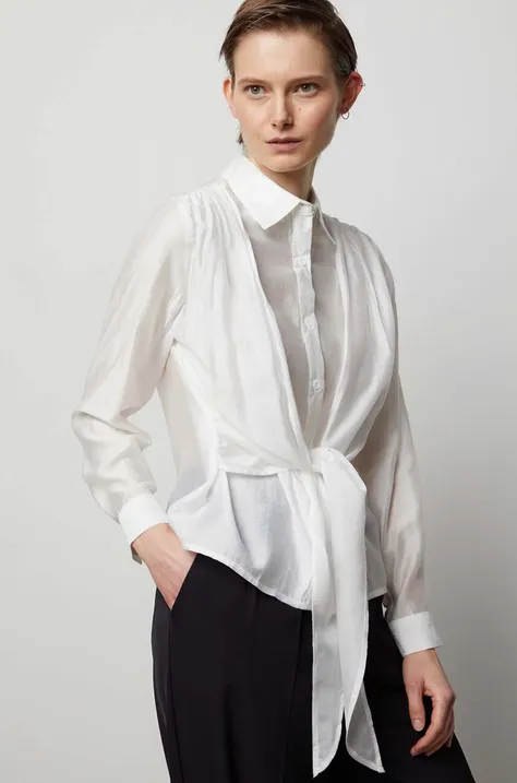Košeľa Answear Lab dámska, biela farba, regular, s klasickým golierom