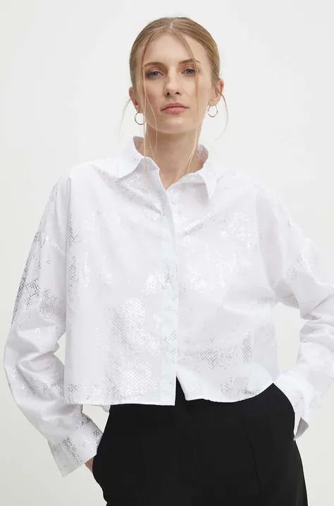 Answear Lab camicia in cotone donna colore bianco