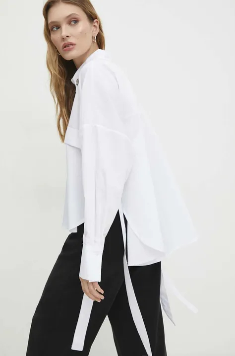 Сорочка Answear Lab жіноча колір білий relaxed класичний комір