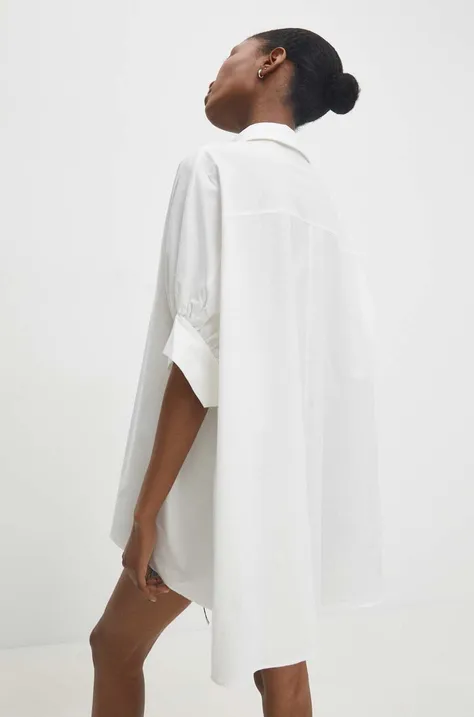 Бавовняна сорочка Answear Lab жіноча колір білий relaxed класичний комір