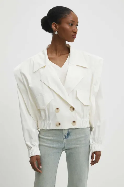 Куртка Answear Lab жіноча колір бежевий перехідна oversize