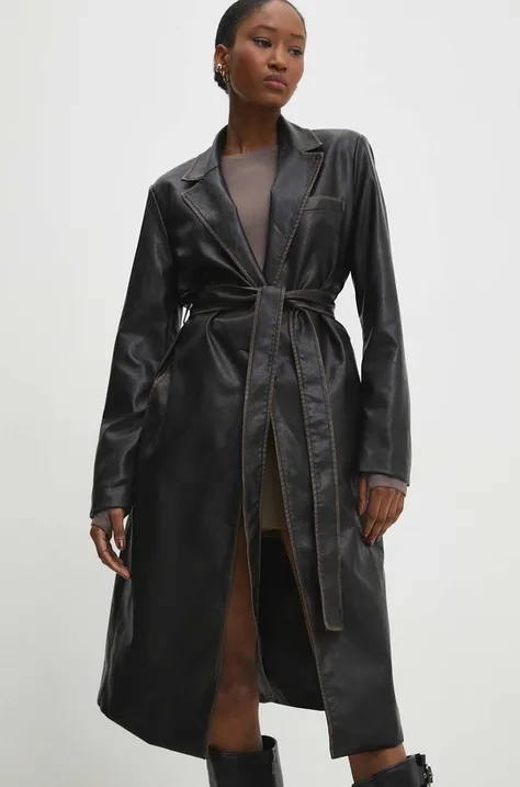 Пальто Answear Lab жіночий колір чорний перехідний