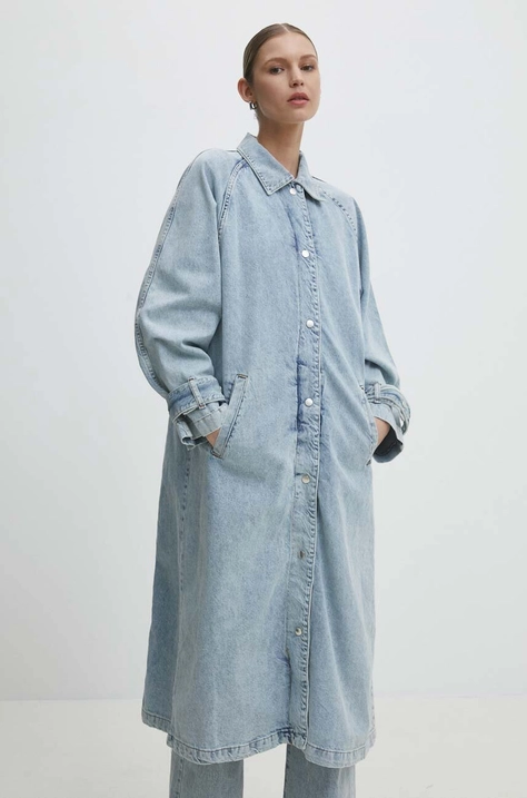 Джинсовий плащ Answear Lab жіночий перехідний oversize