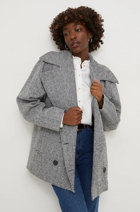 Куртка Answear Lab жіноча колір сірий перехідна