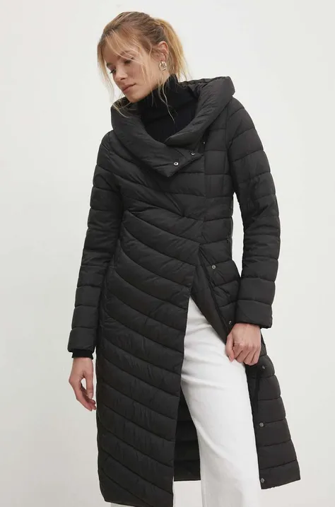 Answear Lab rövid kabát női, fekete, átmeneti