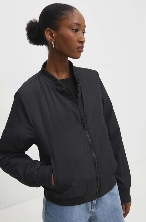 Answear Lab geaca bomber femei, culoarea negru, de tranzitie